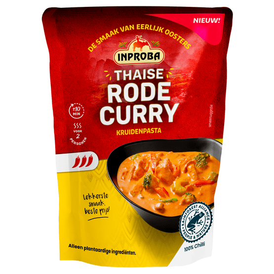 Foto van Inproba Kruidenpasta rode curry op witte achtergrond