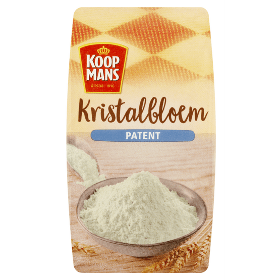 Foto van Koopmans Kristalbloem patent op witte achtergrond