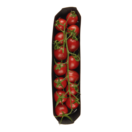 Foto van 1 de Beste Mini cherry pruimtros tomaten verpakt op witte achtergrond