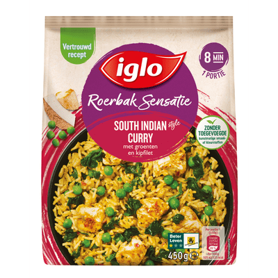 Iglo Roerbaksensatie south Indian curry