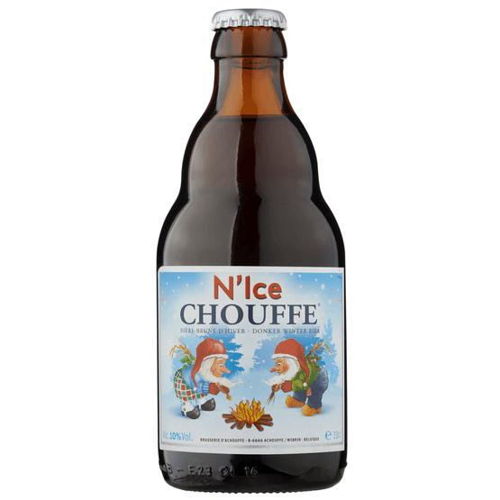 Foto van La Chouffe Winterbier n'ice op witte achtergrond