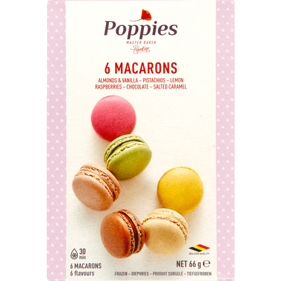 Poppies Macarons 6 stuks