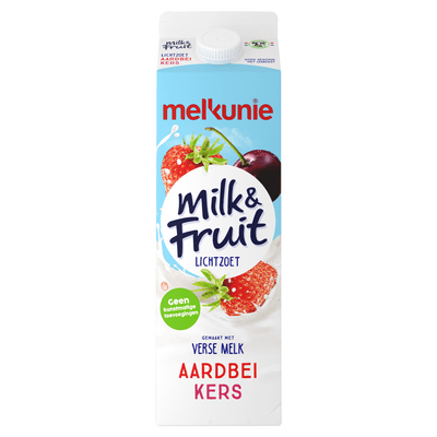 Melkunie Milk & fruit lichtzoet aardbei-kers