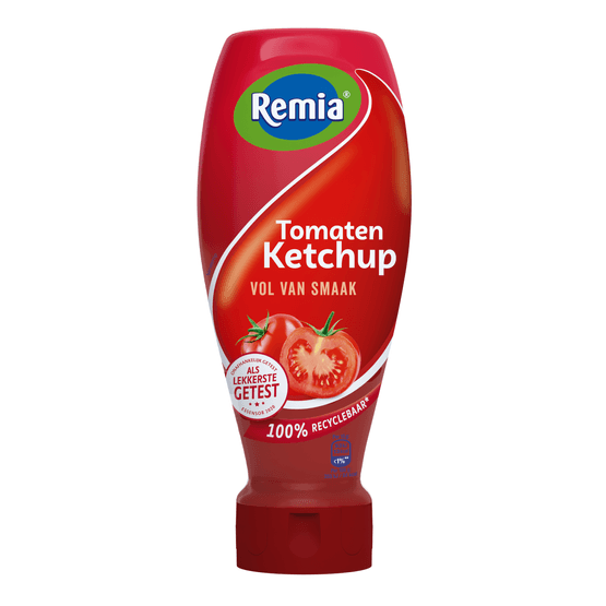 Foto van Remia Tomatenketchup op witte achtergrond