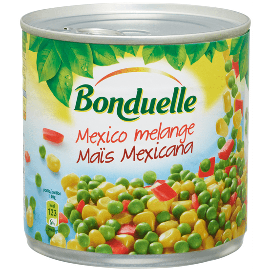 Foto van Bonduelle Mexico melange op witte achtergrond