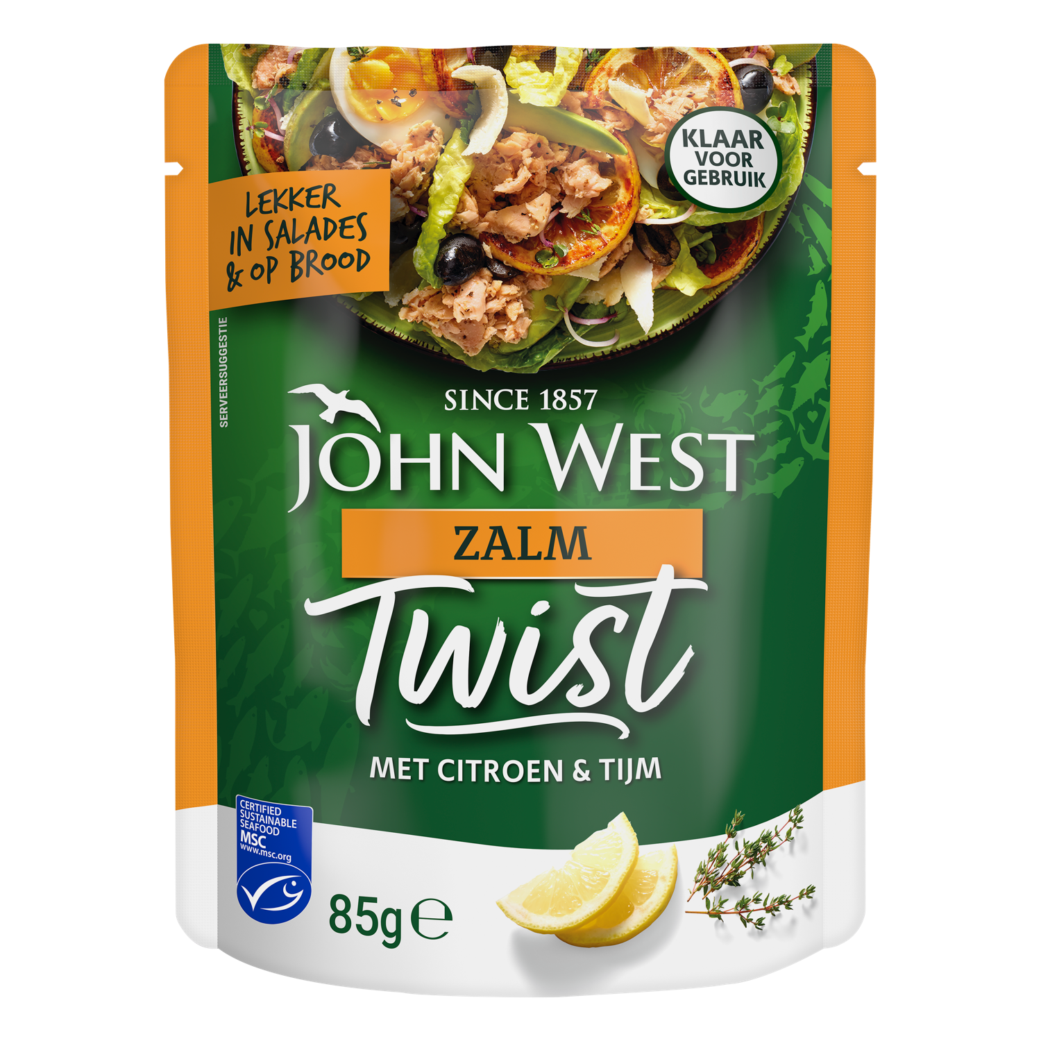 Afbeelding van John West Zalm twist met citroen en tijm