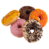 Donuts diverse toppings