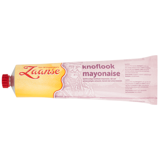 Foto van Van Wijngaarden Knoflookmayonaise tube op witte achtergrond