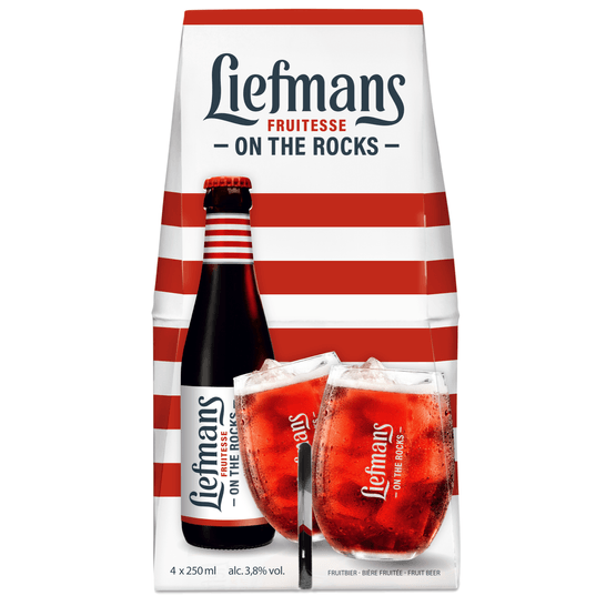 Foto van Liefmans Fruitbier op witte achtergrond