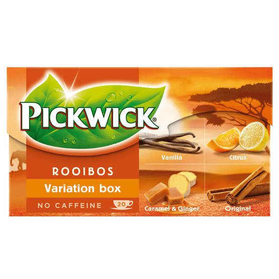 Foto van Pickwick Rooibosthee variatie kop 20 zakjes op witte achtergrond