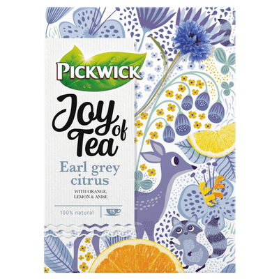 Pickwick Thee earl grey citrus kop 15 zakjes