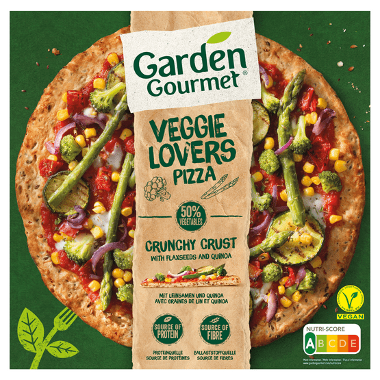 Foto van Garden Gourmet Pizza veggie lovers op witte achtergrond