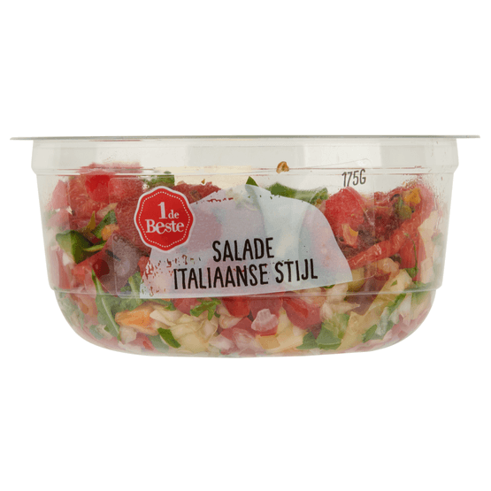 Foto van 1 de Beste Rauwkostsalade Italiaanse stijl op witte achtergrond