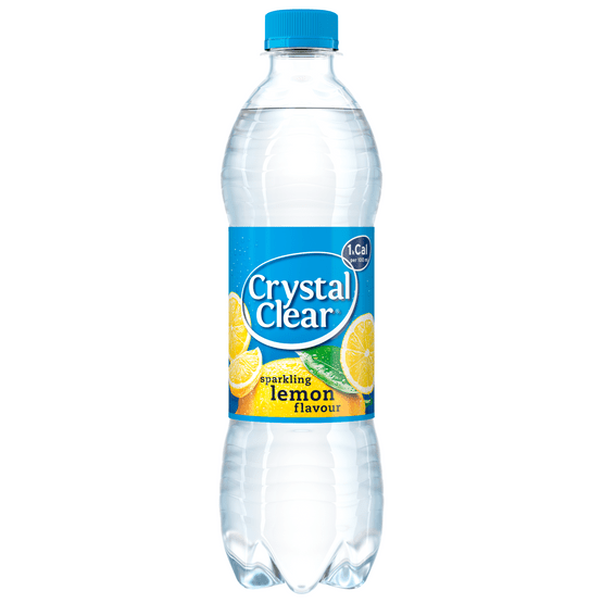 Foto van Crystal Clear Lemon op witte achtergrond