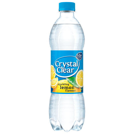 Foto van Crystal Clear Lemon op witte achtergrond