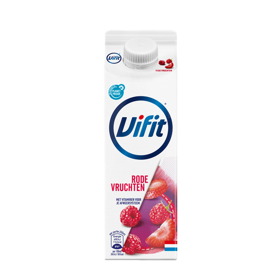 Foto van Vifit Drinkyoghurt rode vruchten op witte achtergrond