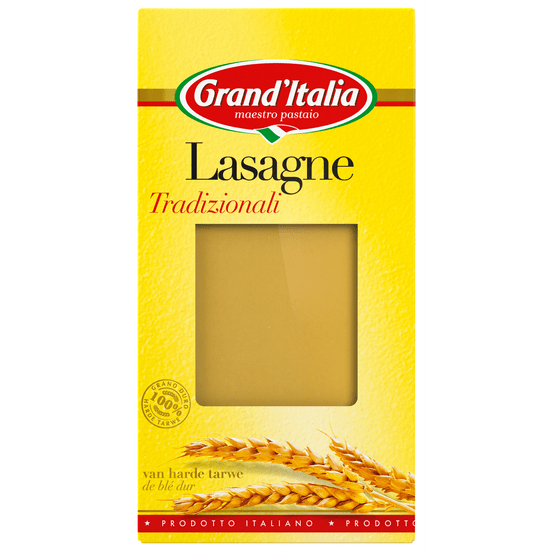 Foto van Grand'Italia Lasagne op witte achtergrond