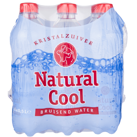 Foto van Natural Cool Mineraalwater koolzuurhoudend op witte achtergrond