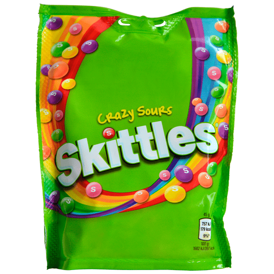 Foto van Skittles Crazy sours op witte achtergrond