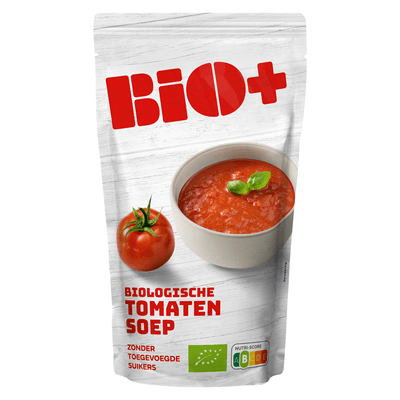 Bio+ Soep in zak tomaat