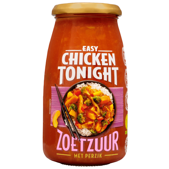 Foto van Chicken Tonight Zoetzuur-perzik op witte achtergrond