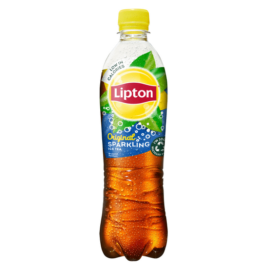 Foto van Lipton Ice tea sparkling op witte achtergrond