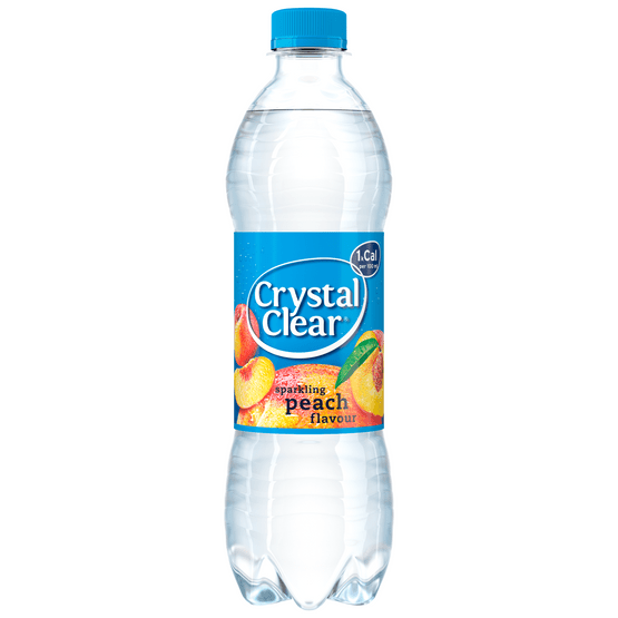 Foto van Crystal Clear Peach op witte achtergrond