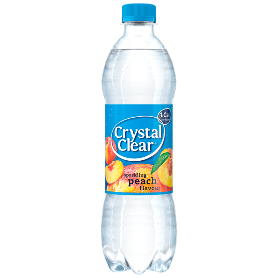 Foto van Crystal Clear Peach op witte achtergrond