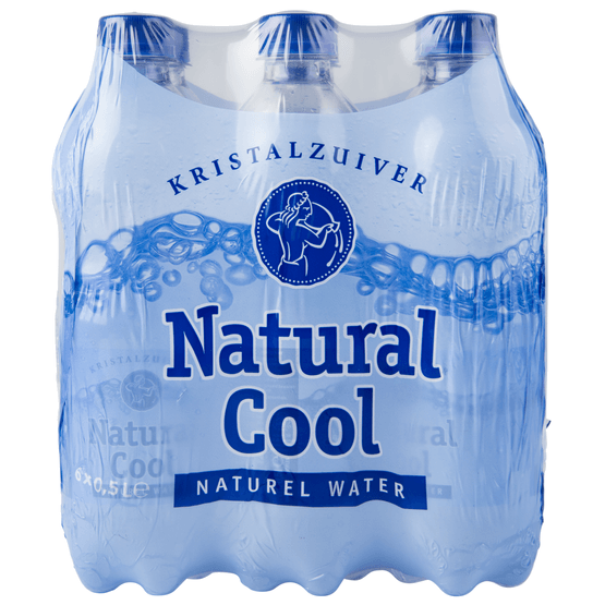 Foto van Natural Cool Mineraalwater koolzuurvrij 6x 500ml op witte achtergrond