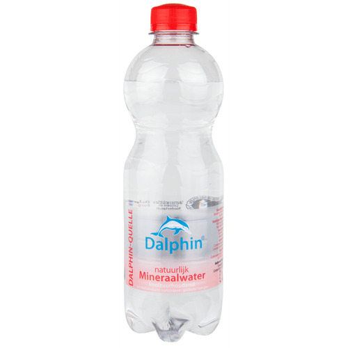 Foto van Dalphin Mineraalwater koolzuurhoudend rood 9x500ml op witte achtergrond