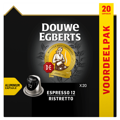 Douwe Egberts Koffiecups espresso 12 ristretto