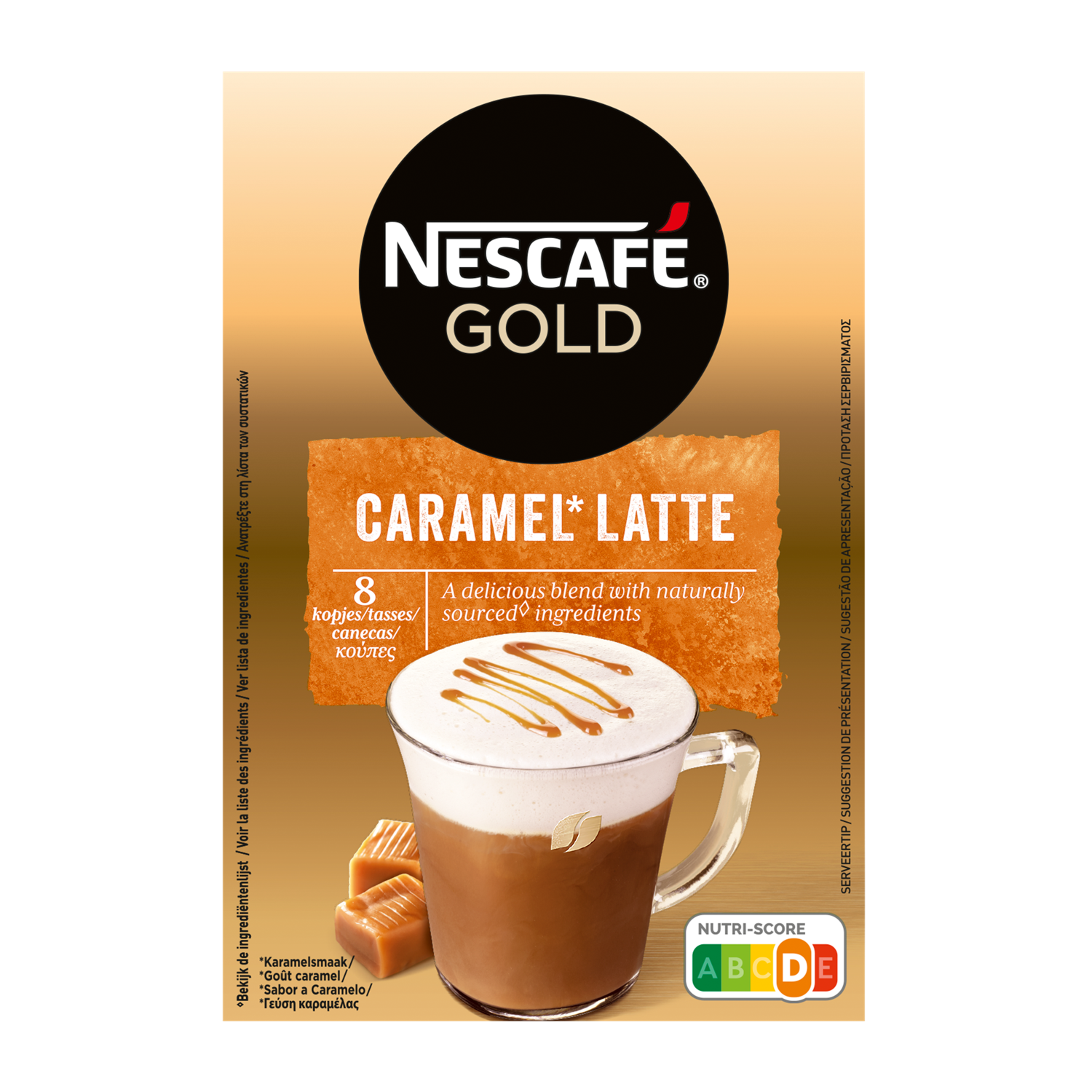 Nescaf Oploskoffie Caramel Latte Koppen