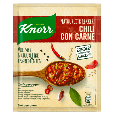Knorr Kruidenmix natuurlijk chili con carne