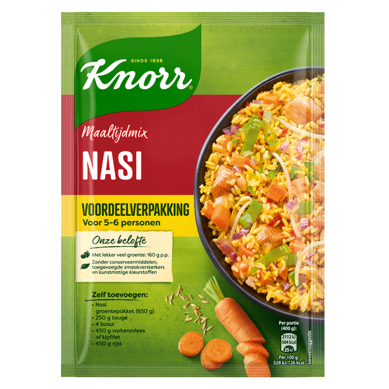 Foto van Knorr Kruidenmix nasi goreng op witte achtergrond