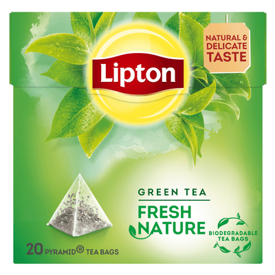 Lipton Groene thee fresh nature kop 20 zakjes