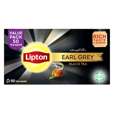 Lipton Zwarte thee rich earl grey kop 50 zakjes