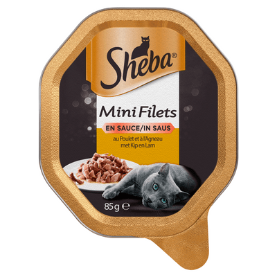 Sheba Kattenvoeding mini filets in saus kip-lam