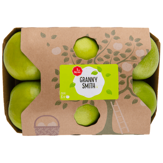 Foto van 1 de Beste Granny smith op witte achtergrond