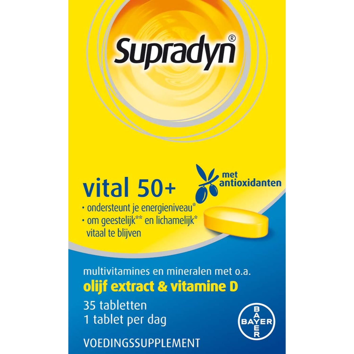 Uitbeelding shit Ontbering Supradyn Vital 50+ tabletten multi vitaminen & mineralen bestellen?