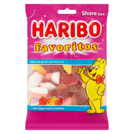 Foto van Haribo Sweet mix snoep op witte achtergrond