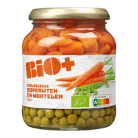 Bio+ Doperwten en wortelen extra fijn