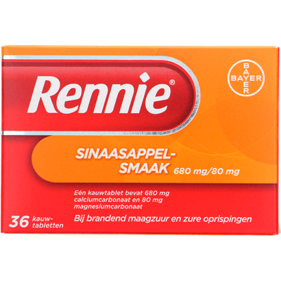 Rennie Kauwtabletten sinaasappel brandend maagzuur-oprispingen