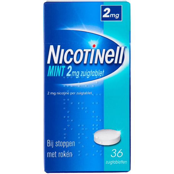 Foto van Nicotinell Zuigtabletten mint 2 mg op witte achtergrond