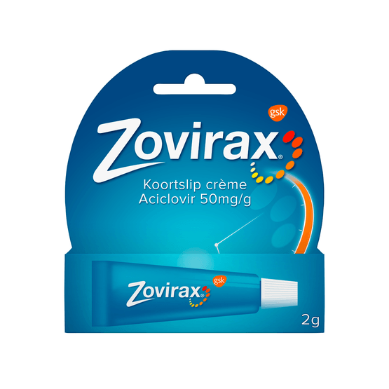 Foto van Zovirax Koortslipcreme op witte achtergrond