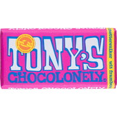 Tony's Chocolonely wit framboos knettsersuiker
