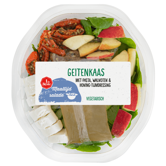 Foto van 1 de Beste Maaltijdsalade geitenkaas op witte achtergrond