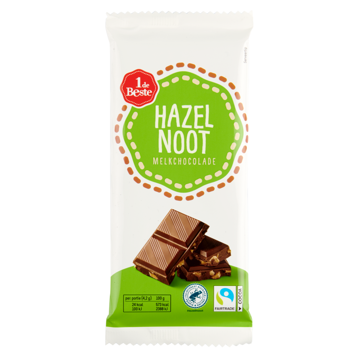 Afbeelding van Chocoladereep melk hazelnoot