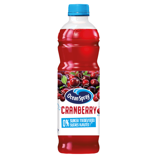 Foto van Ocean Spray Cranberry classic 0% op witte achtergrond