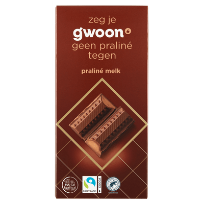 G'woon Chocoladereep praline melk