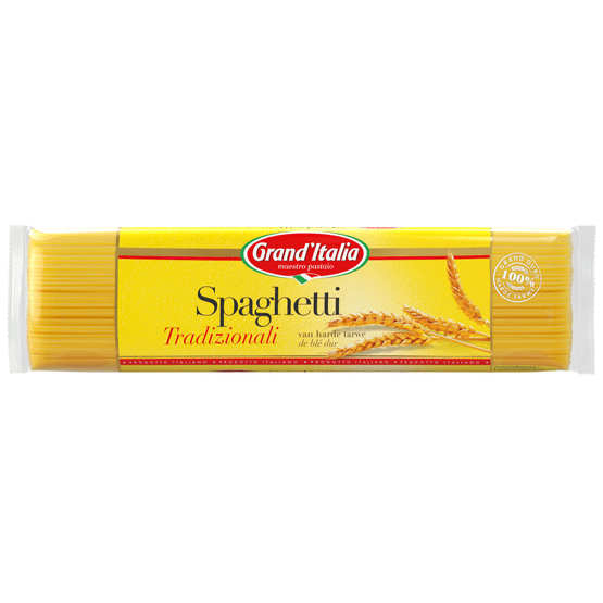 Foto van Grand'Italia Spaghetti tradizionali op witte achtergrond